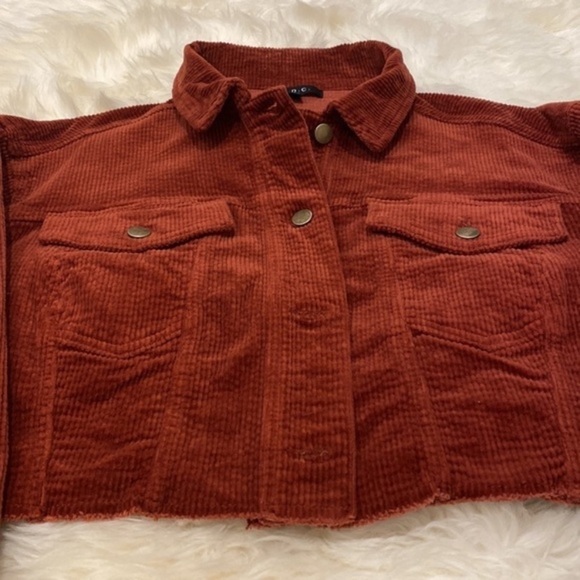T.D.C. Topson Oversized Cropped Corduroy Jacket size Large - Picture 5 of 13